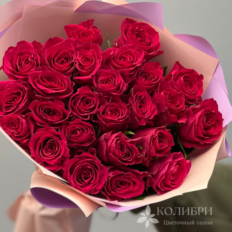 25 малиновых роз 2