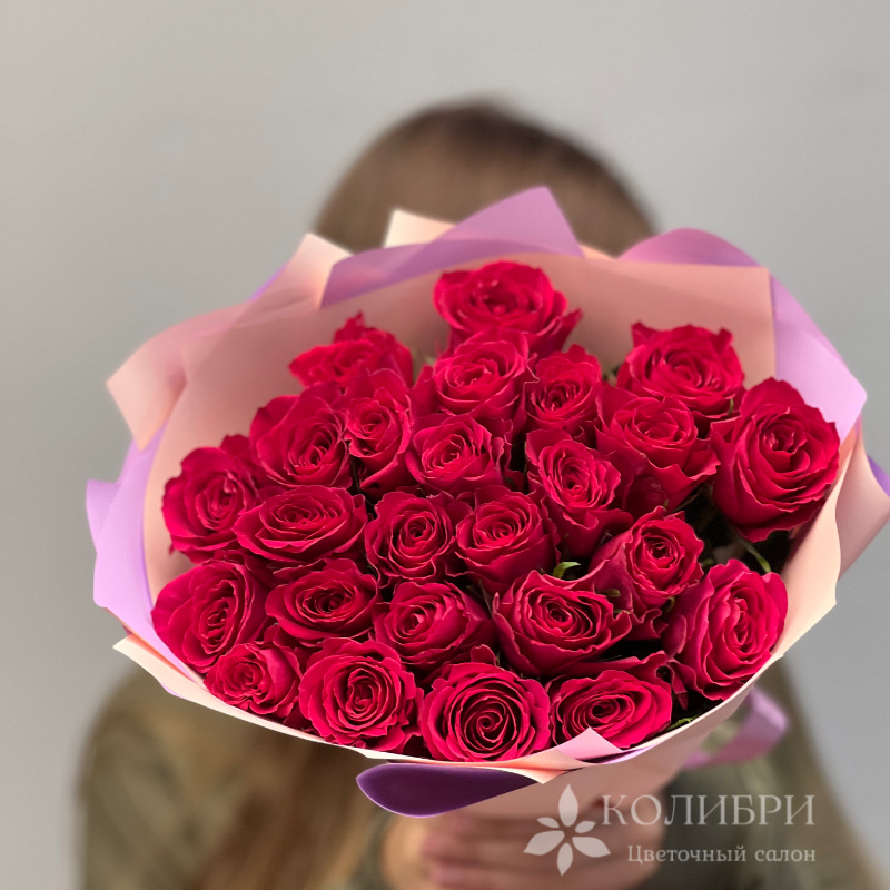25 малиновых роз 1