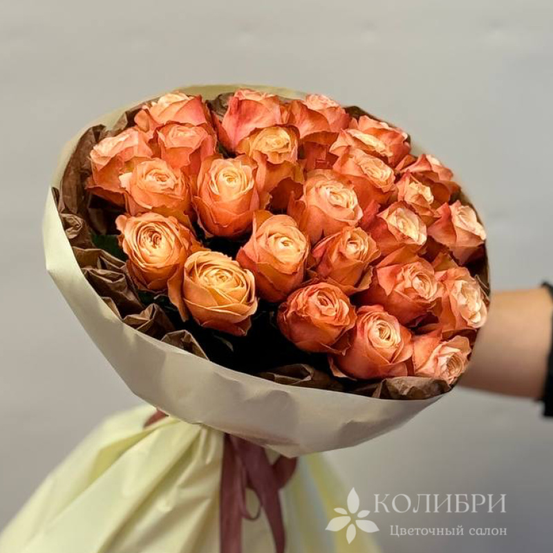 Букет из пионовидной розы 25 шт 3
