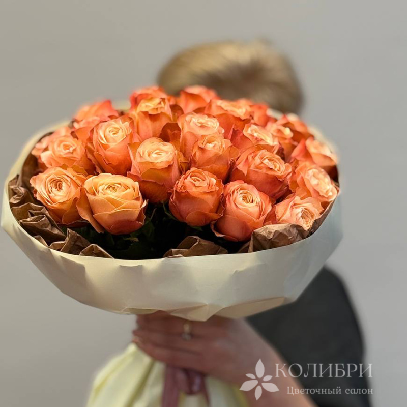 Букет из пионовидной розы 25 шт