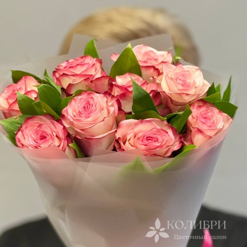 Букет из 9 розовых роз