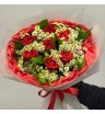 Букет из алой розы и ромашек 3