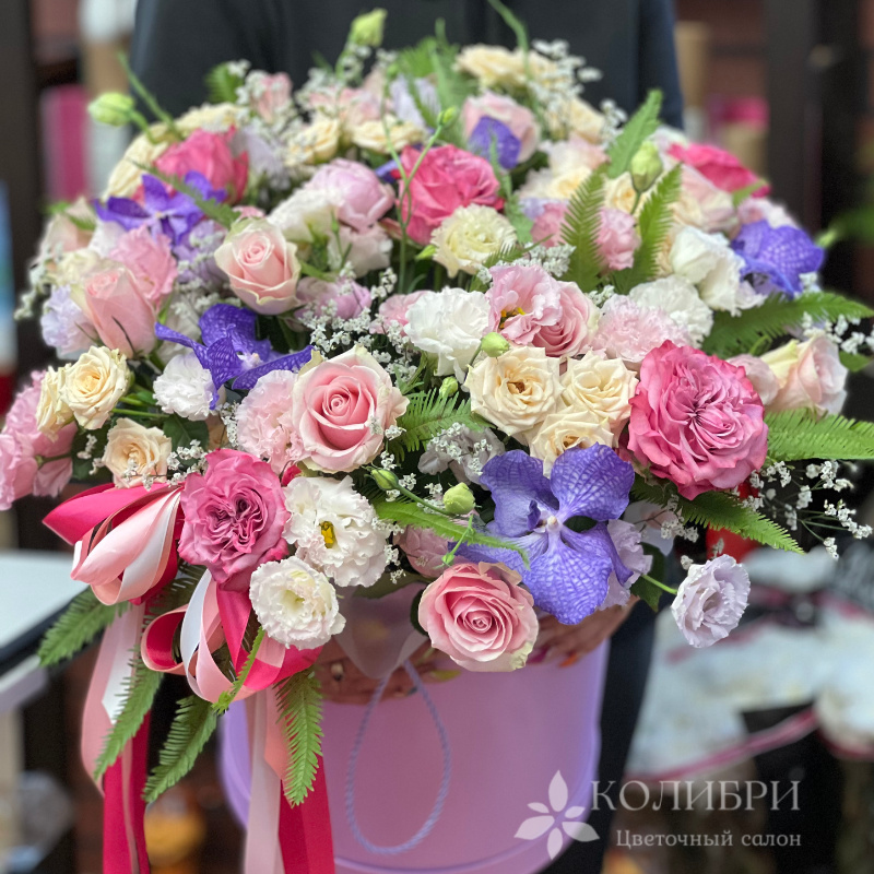 Большая коробка с цветами  2