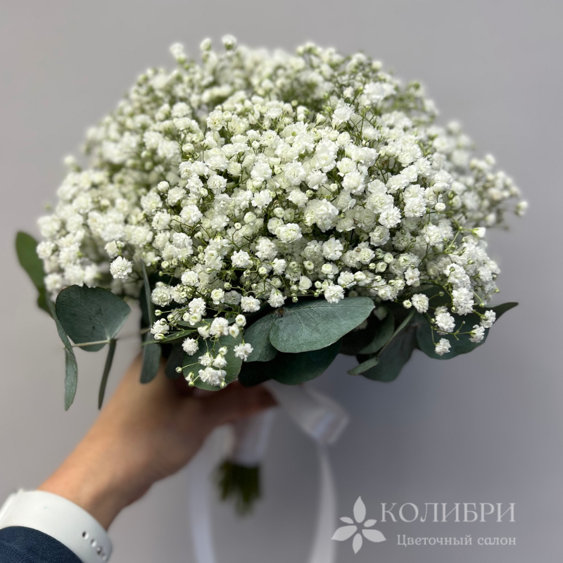 Свадебный букет из гипсофилы